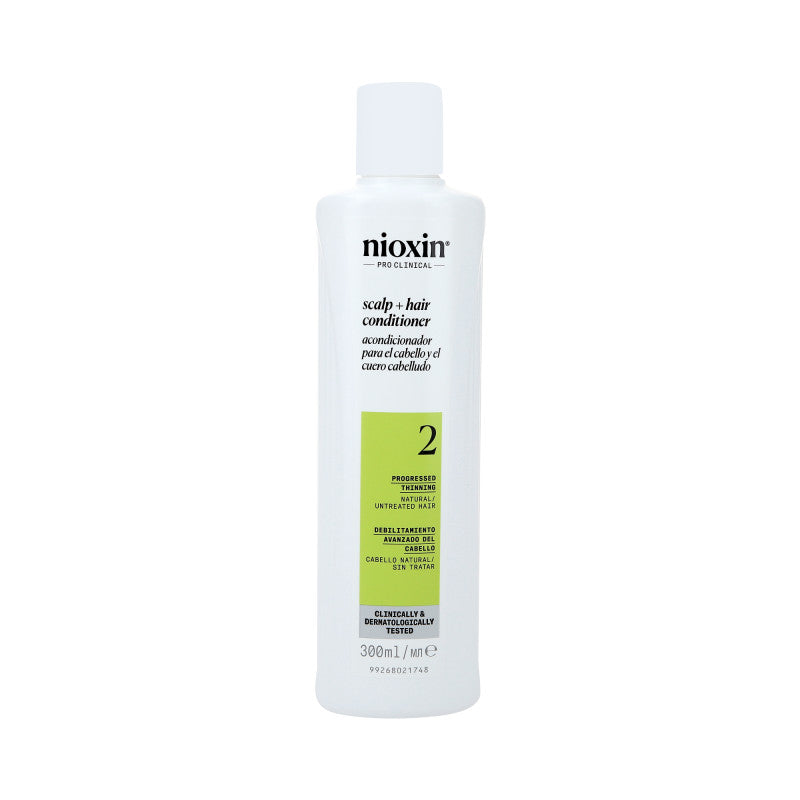Nioxin NIOXIN PRO CLINICAL 2 Wzmacniająca odżywka do włosów naturalnych i z widocznym przerzedzeniem 300 ml — Składniki i ocena