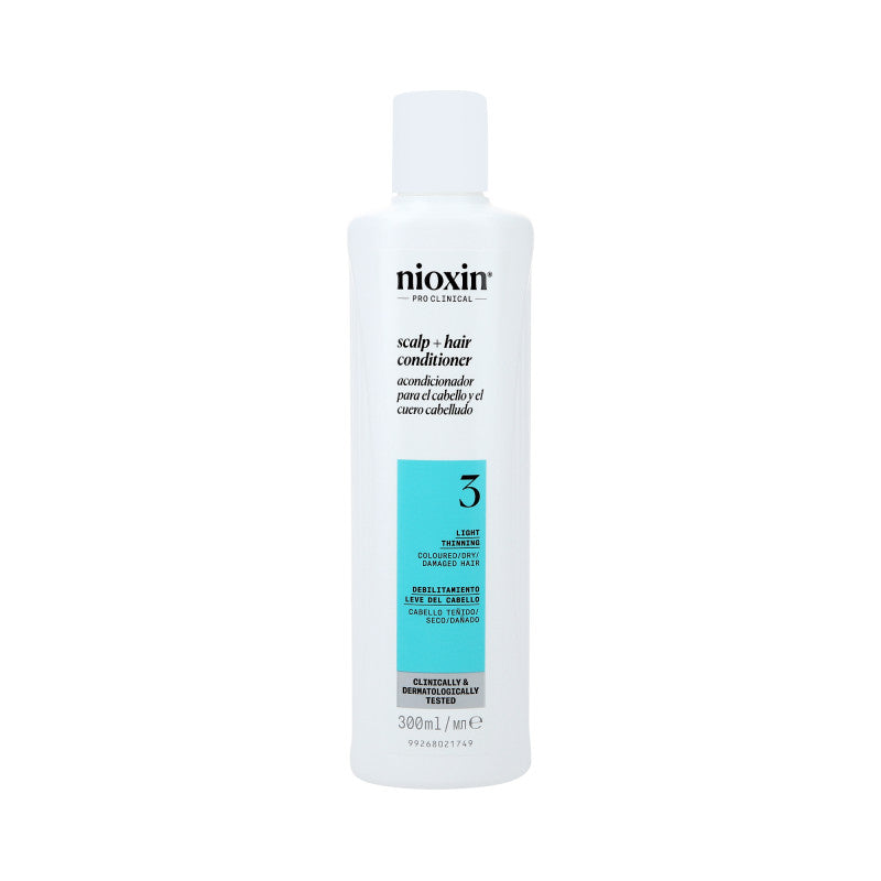 Nioxin NIOXIN PRO CLINICAL 3 Wzmacniająca odżywka do włosów farbowanych i lekko przerzedzonych 300 ml — Składniki i ocena