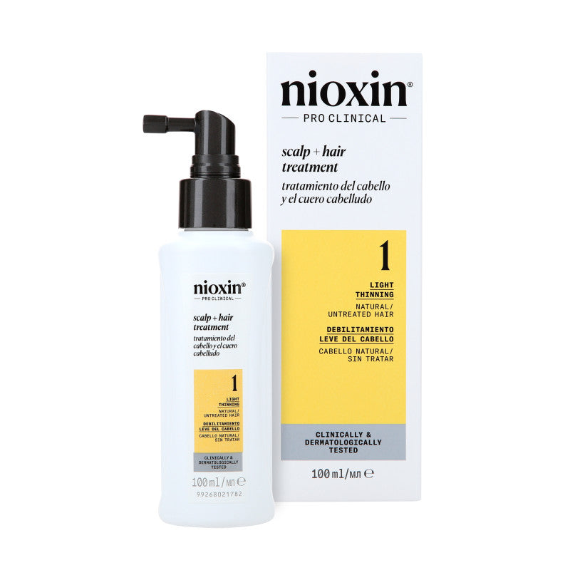 Nioxin NIOXIN PRO CLINICAL SCALP TREATMENT 1 Kuracja do włosów naturalnych i lekko przerzedzonych 100 ml