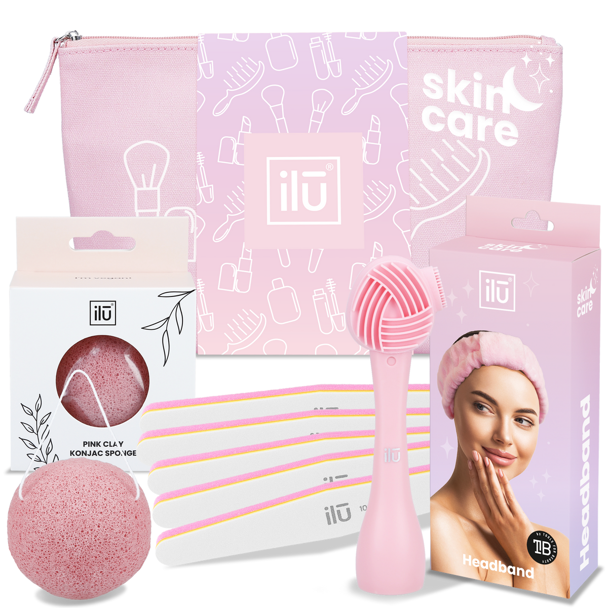 ilū PINK HARMONY Zestaw akcesoriów – domowy rytuał beauty w jednym zestawie