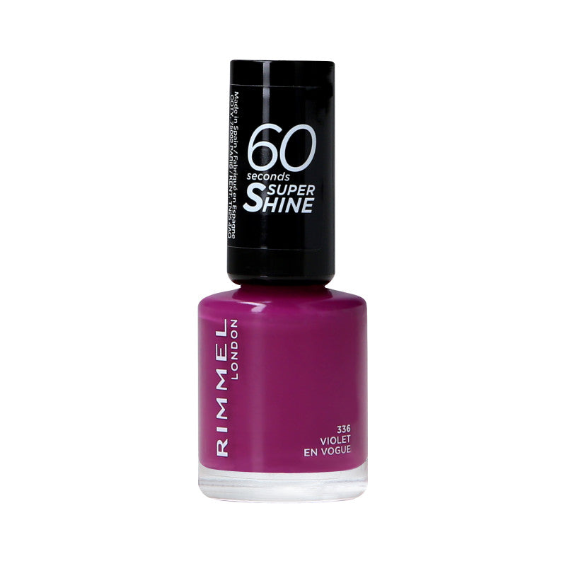 RIMMEL 60 SECONDS SUPER SHINE FLIPFLOP FASHION Nail Polish 336 Violet En Vogue 8 ml