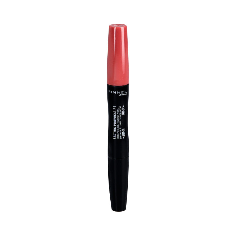 RIMMEL LASTING PROVOCALIPS Długotrwała pomadka do ust 2w1 210 Pinkcase Emergency 6 ml