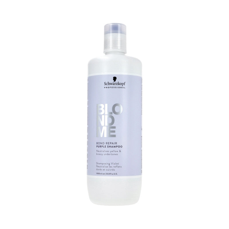 SCHWARZKOPF BLOND ME BOND REPAIR PURPLE Neutralizujący szampon do włosów siwych i blond 1000 ml