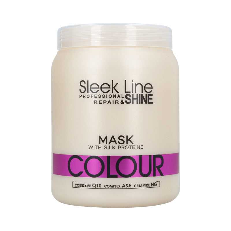STAPIZ SLEEK LINE COLOUR Maska z jedwabiem do włosów farbowanych 1000ml