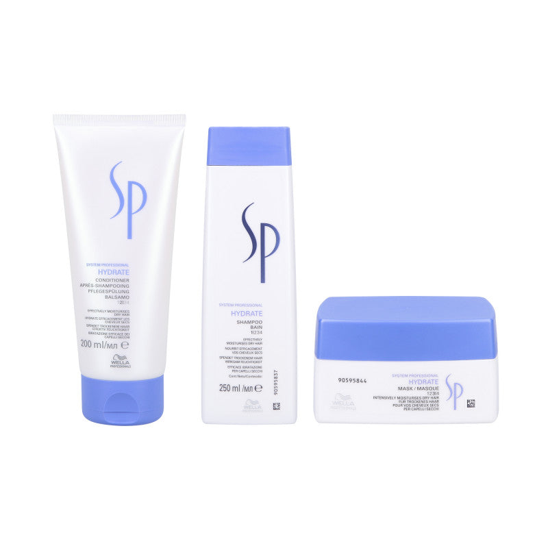 WELLA SP HYDRATE Szampon 250ml + Odżywka 200ml + Maska 200ml