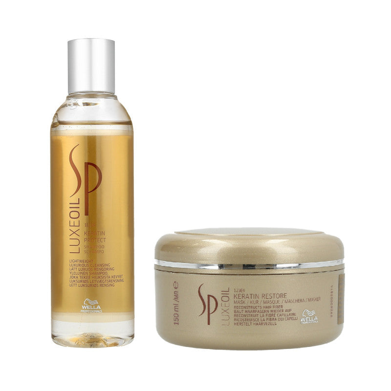 WELLA SP LUXE OIL Keratin Haarset, Shampoo 200ml + Maske 150ml