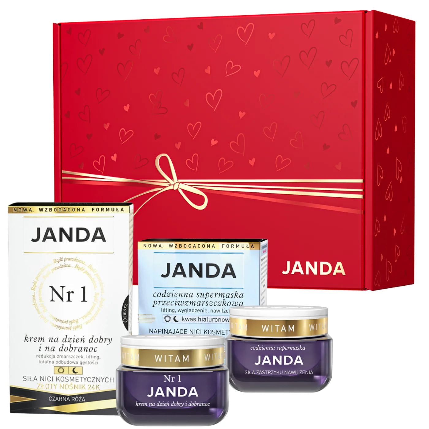 JANDA Zestaw Krem Nr 1 + Codzienna supermaska przeciwzmarszczkowa w pudełku prezentowym 2 x 50 ml